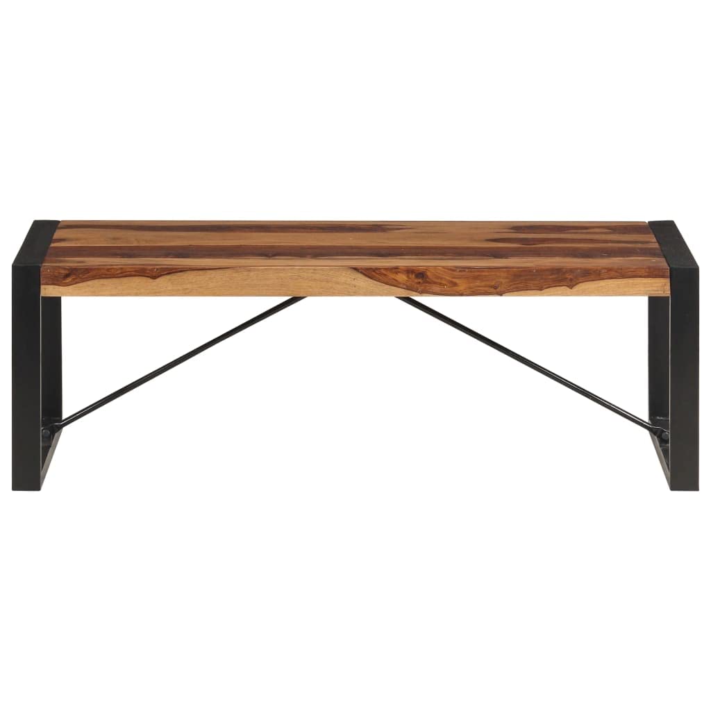 Rustic Wooden Coffee Table with Metal Frame G23720