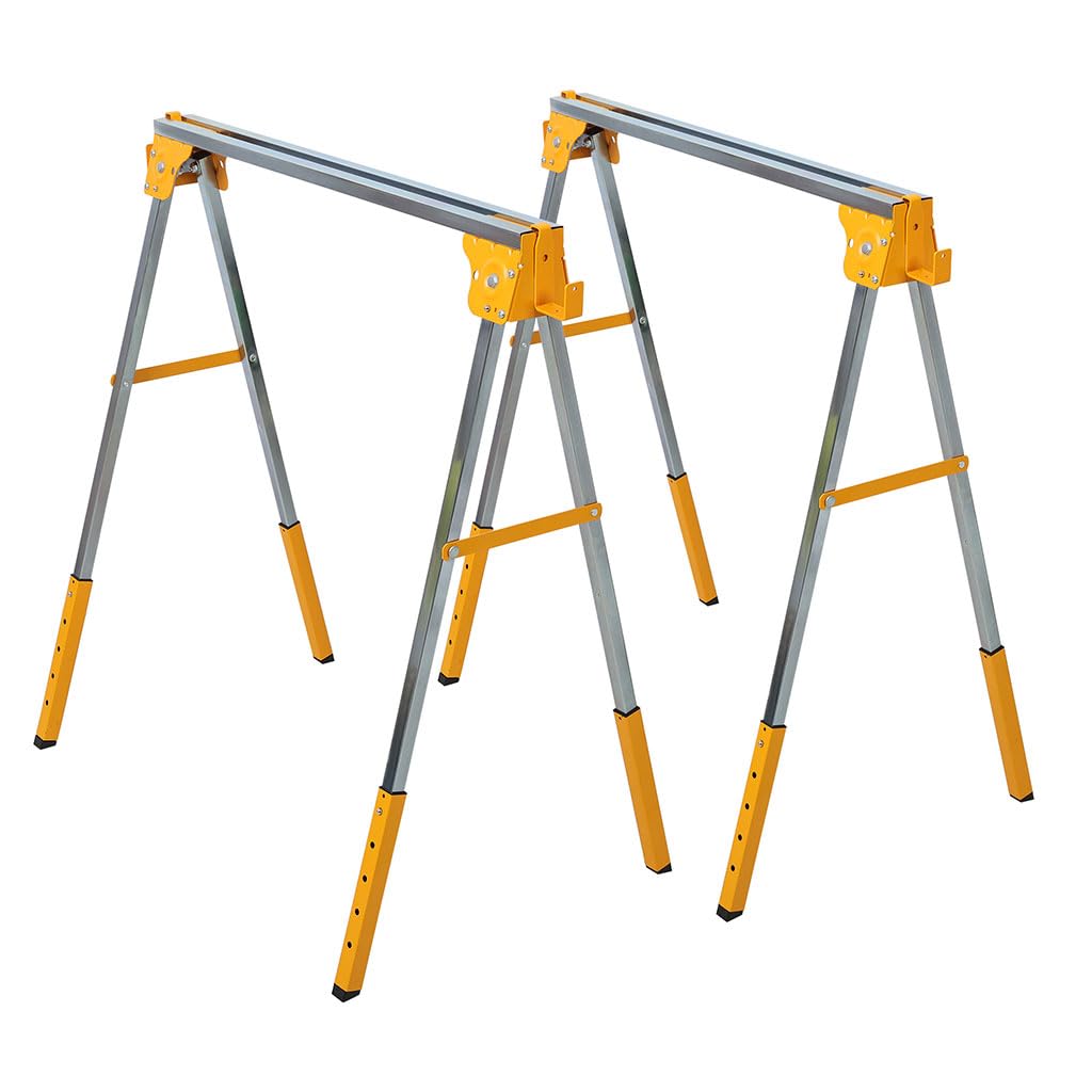 2 Pack Adjustable Steel Saw Horses 2600 Lbs R40470