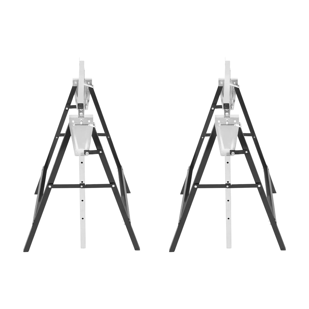 Foldable Steel 2 Pack Adjustable Height Saw Horses F91252