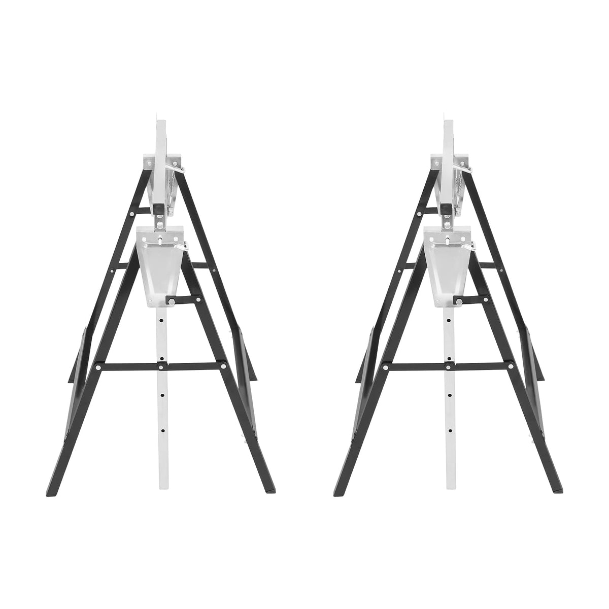 Foldable Steel 2 Pack Adjustable Height Saw Horses F91252