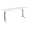 White Rectangular Blow-Molded Plastic Folding Training Table Q747845
