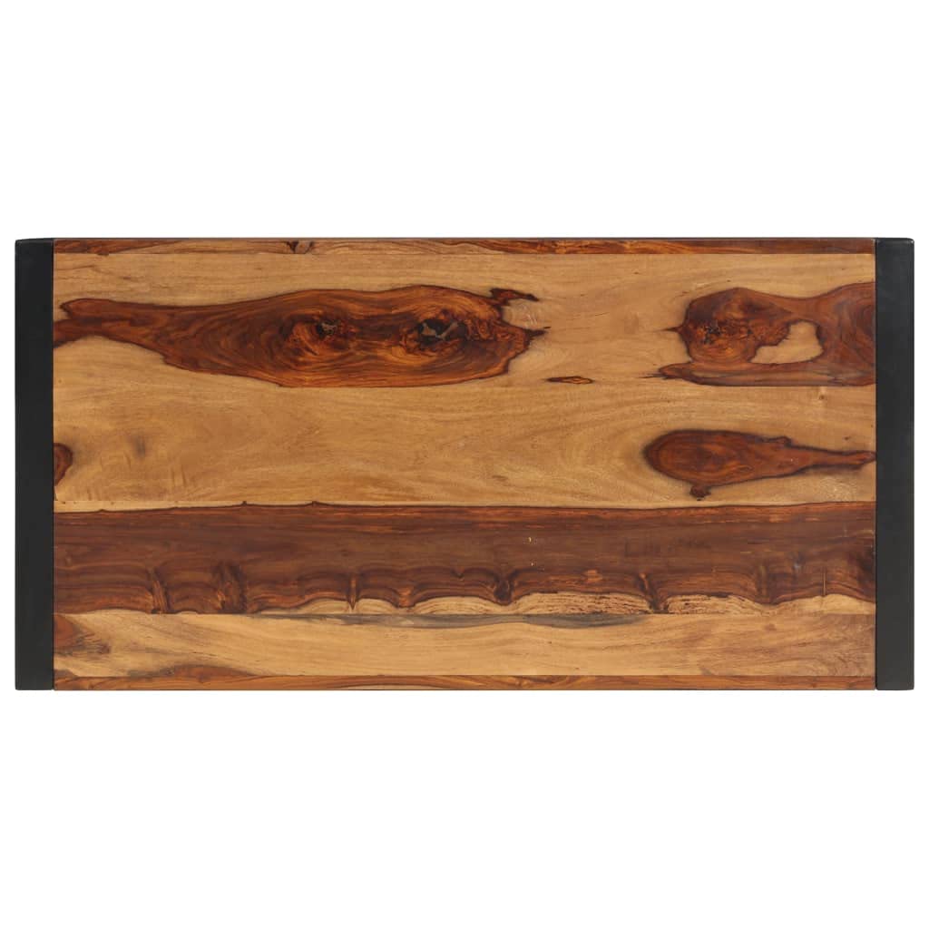 Rustic Wooden Coffee Table with Metal Frame G23720