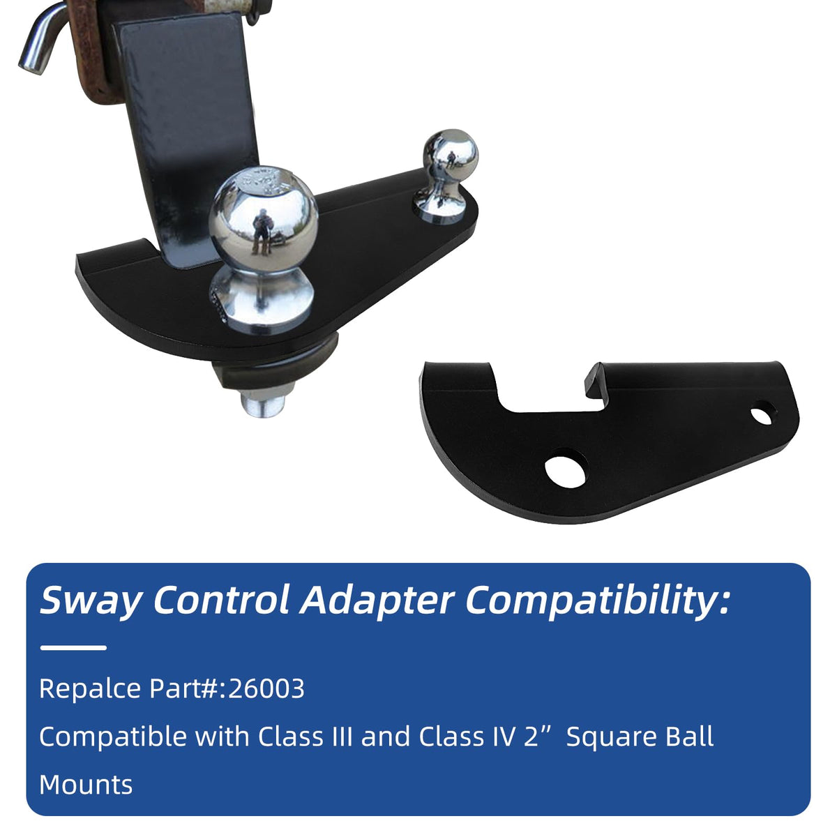 Anti Sway Trailer Hitch Ball Mount Adapter T569