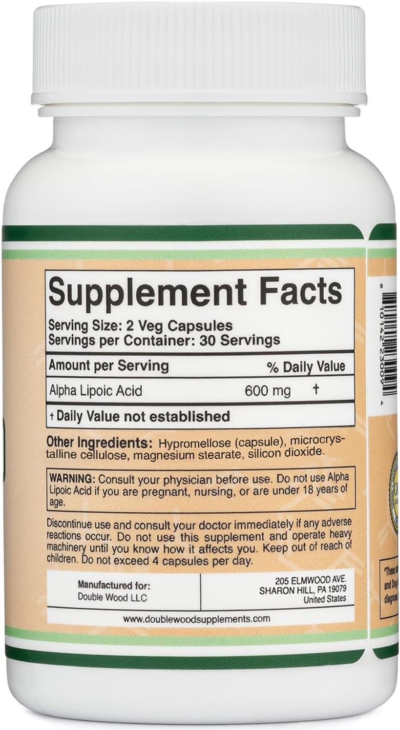 Alpha Lipoic Acid 600mg 60 Capsules Z70146