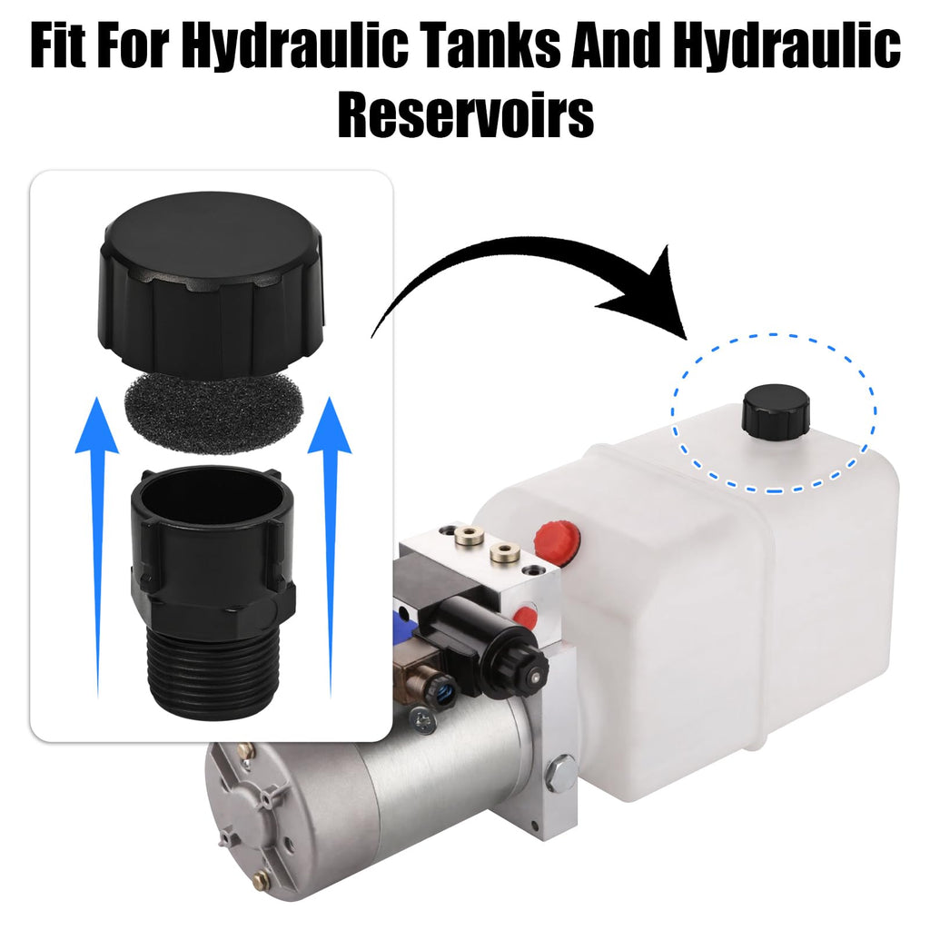 3/4 NPT Hydraulic Power Unit Poly Breather Cap 2 PCS T9304