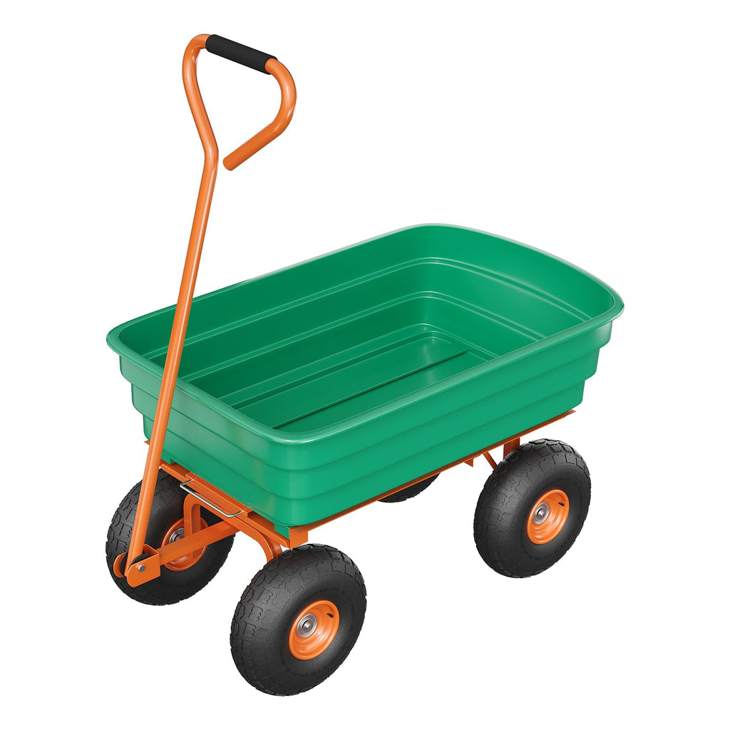 Heavy Duty 4 Cu Ft 1200Lbs Utility Wagon with 10" No-Flat Tires P112978