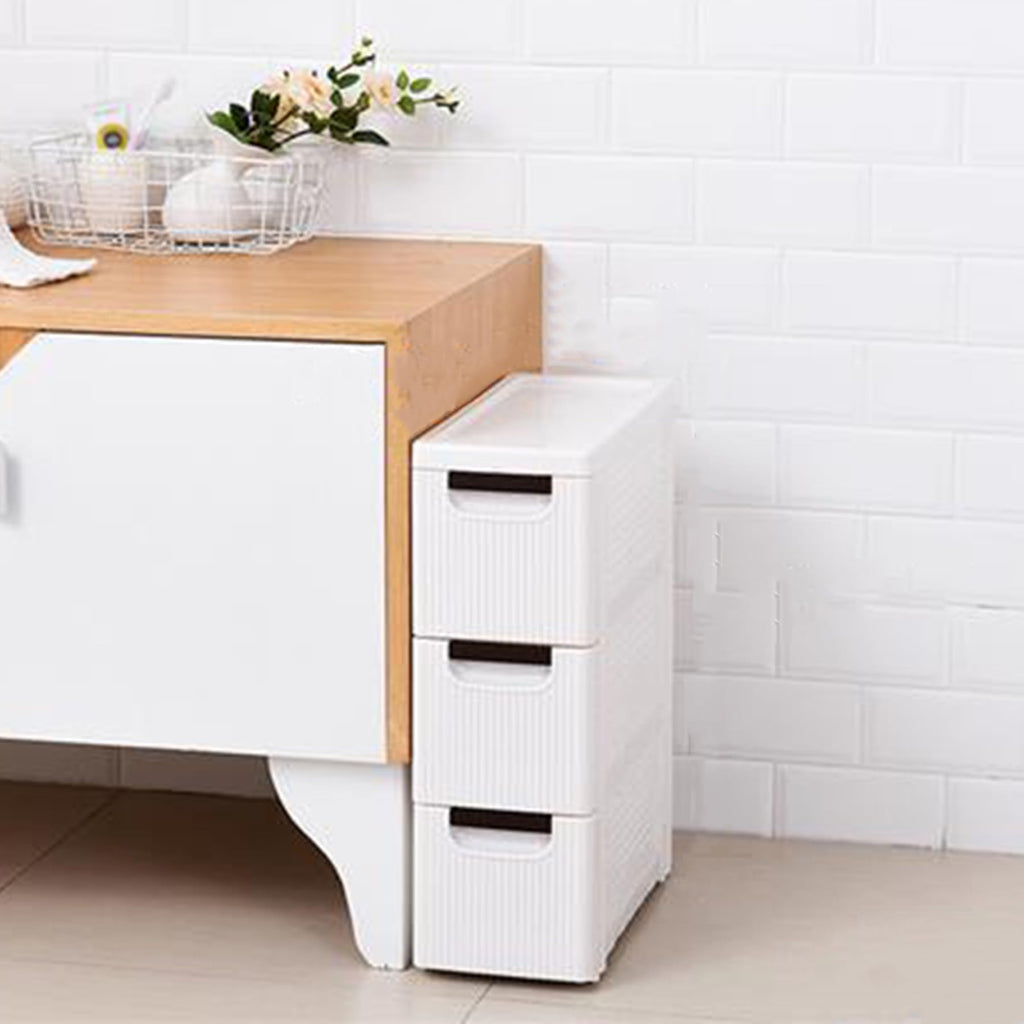 3 Drawers Narrow Plastic Storage Cabinet on Wheels Y20806