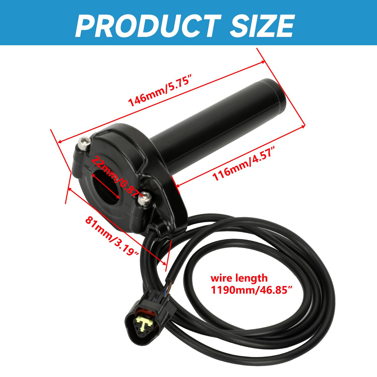 Throttle Handle Kit Replacement for Electric Dirt Bike K637647