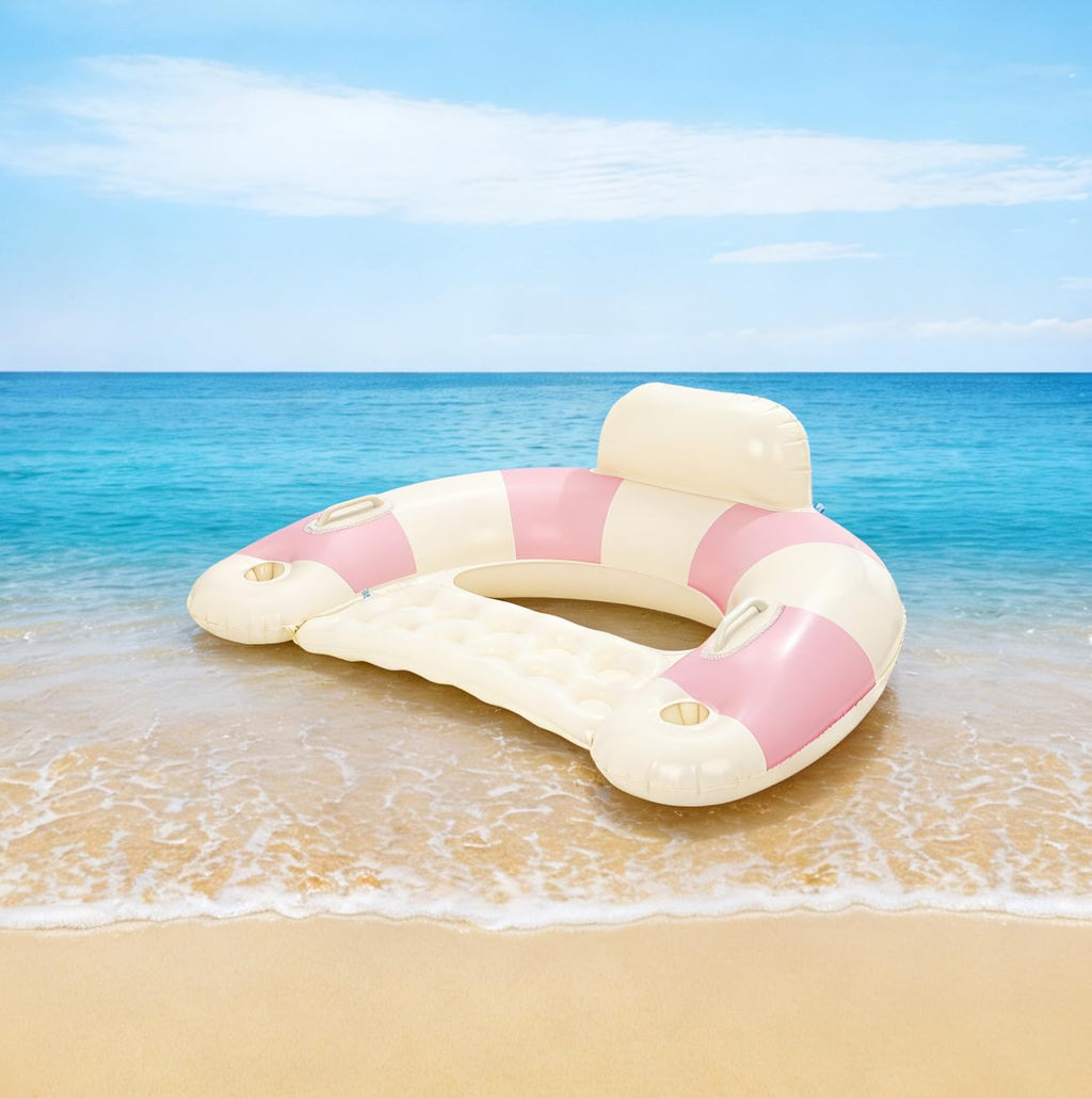 Inflatable Pool Float Chair with Cup Holders H57141