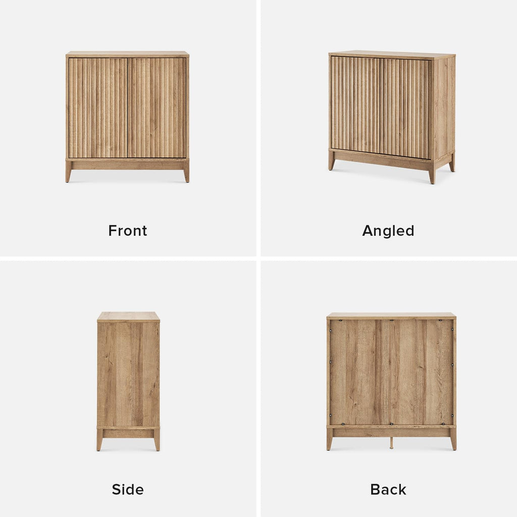 Fluted Storage Cabinet with Adjustable Shelf F130753