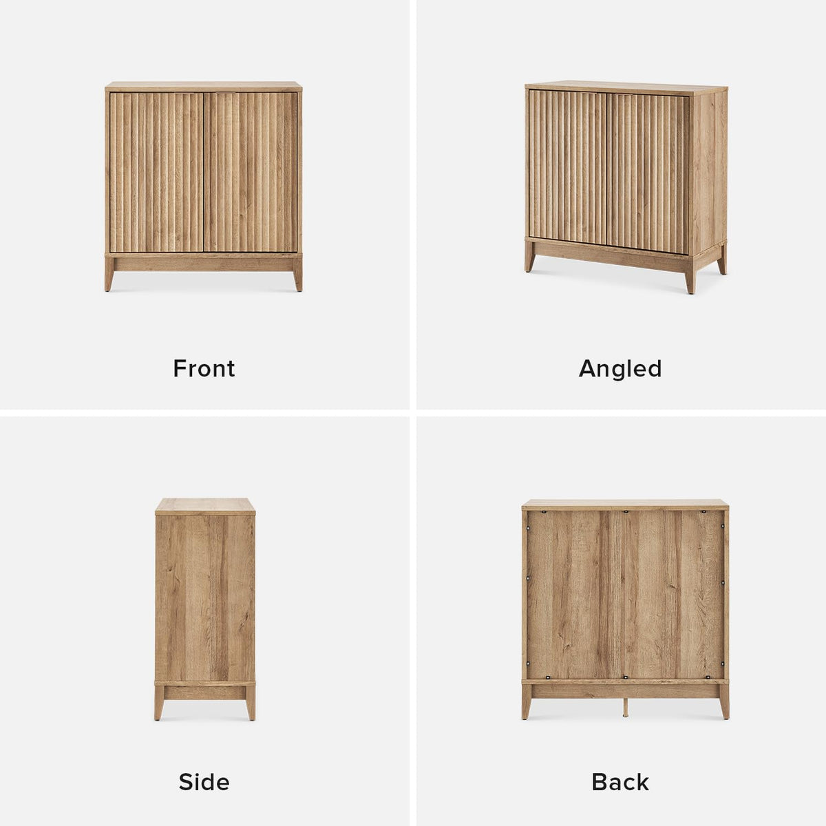 Fluted Storage Cabinet with Adjustable Shelf F130753
