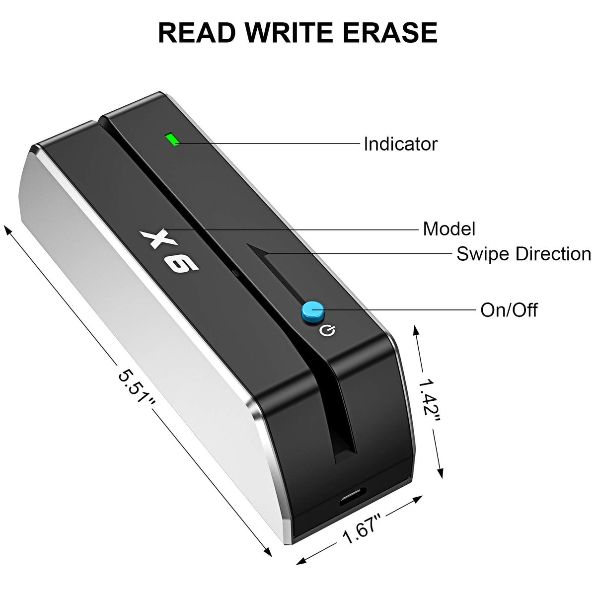 USB Magnetic Card Reader Writer Encoder C21730