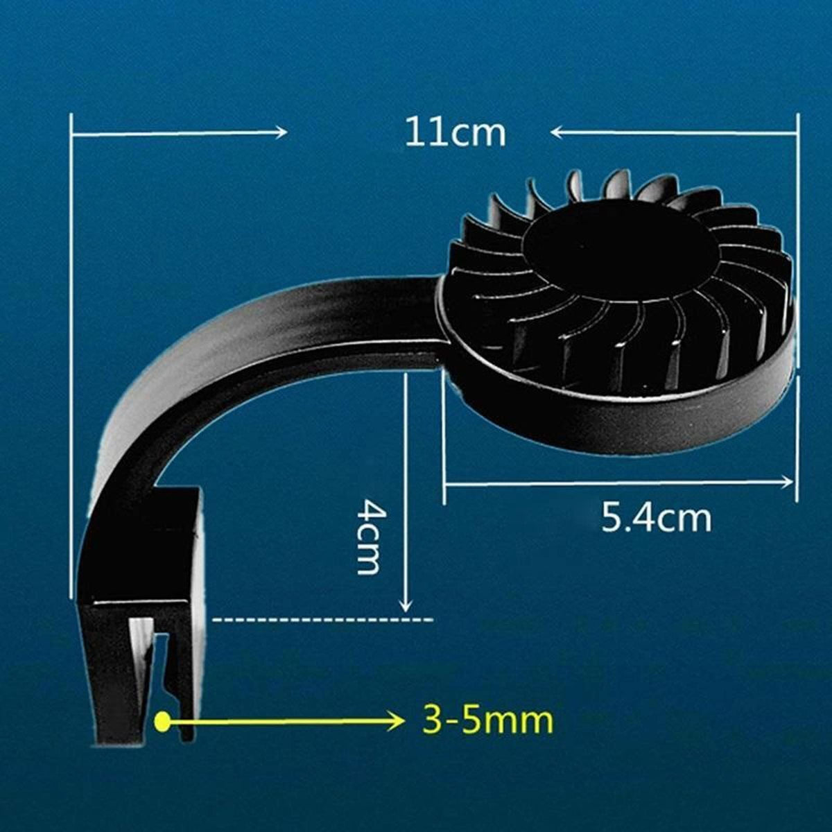 White USB Charging Clip-Type Mini Aquarium Light T801644