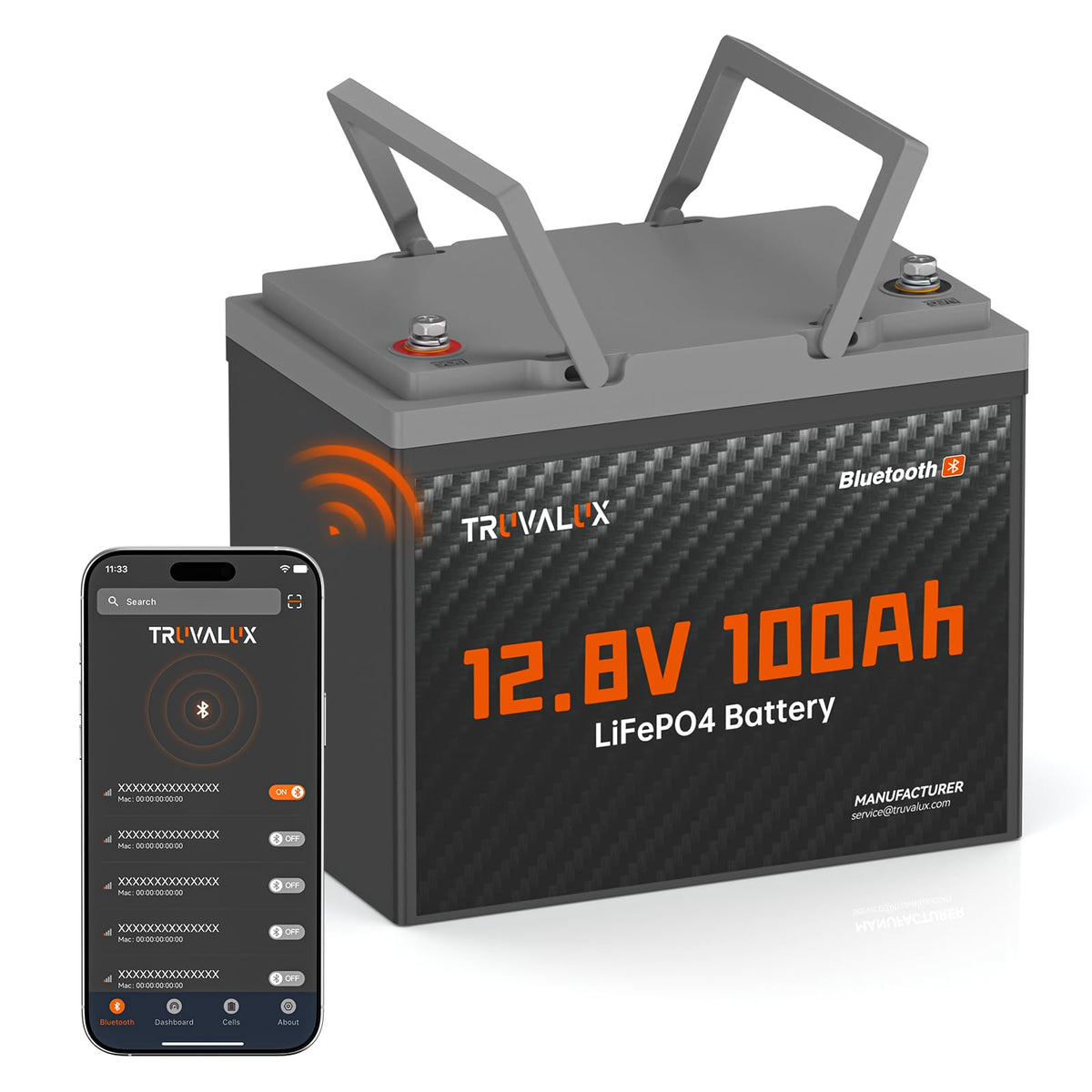 12V 100Ah LiFePO4 Lithium Battery A619