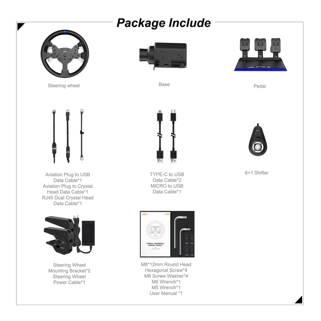 Force Feedback PC Racing Wheel J1622