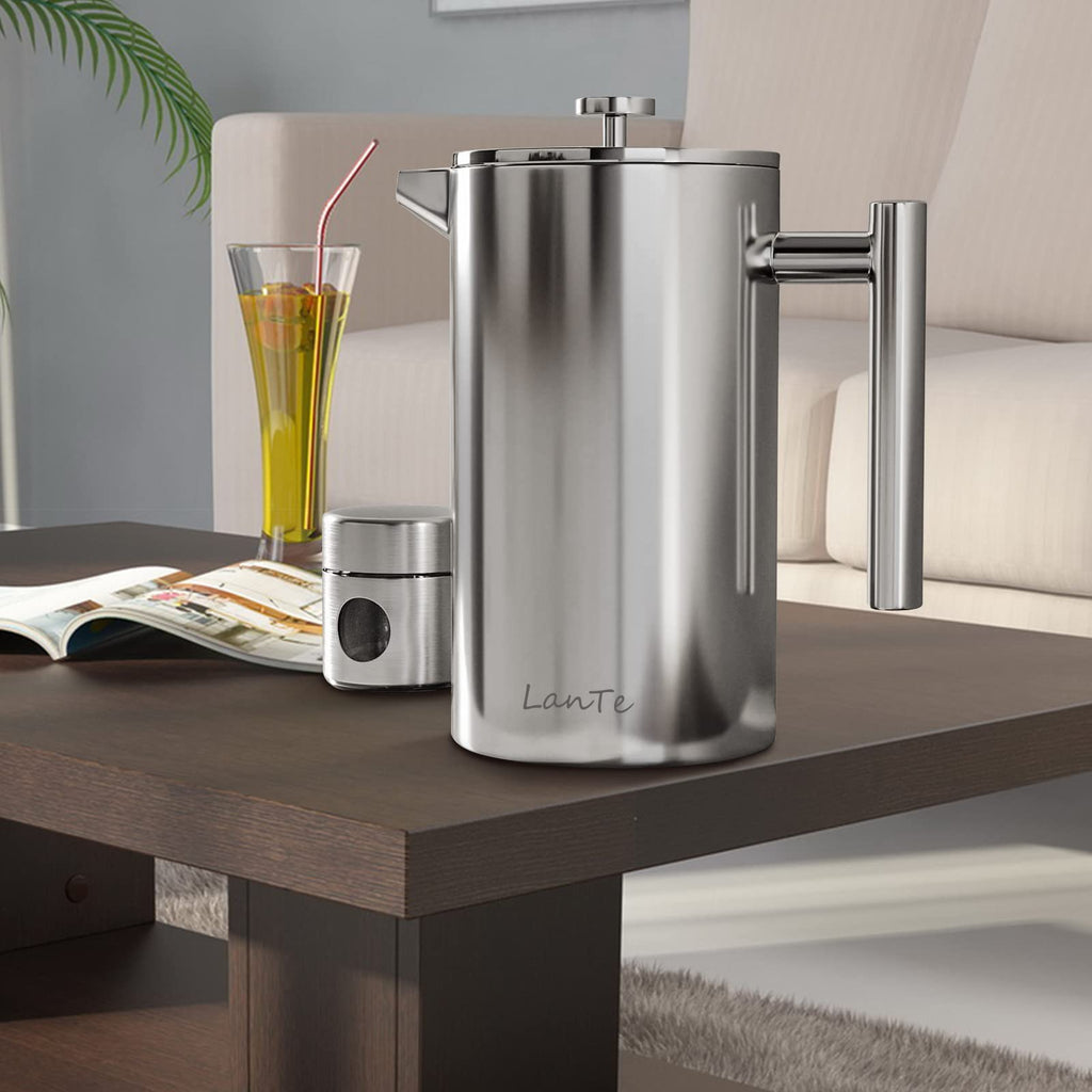 Double Insulated 304 Stainless Steel French Press Coffee Maker 1000ml Q6783
