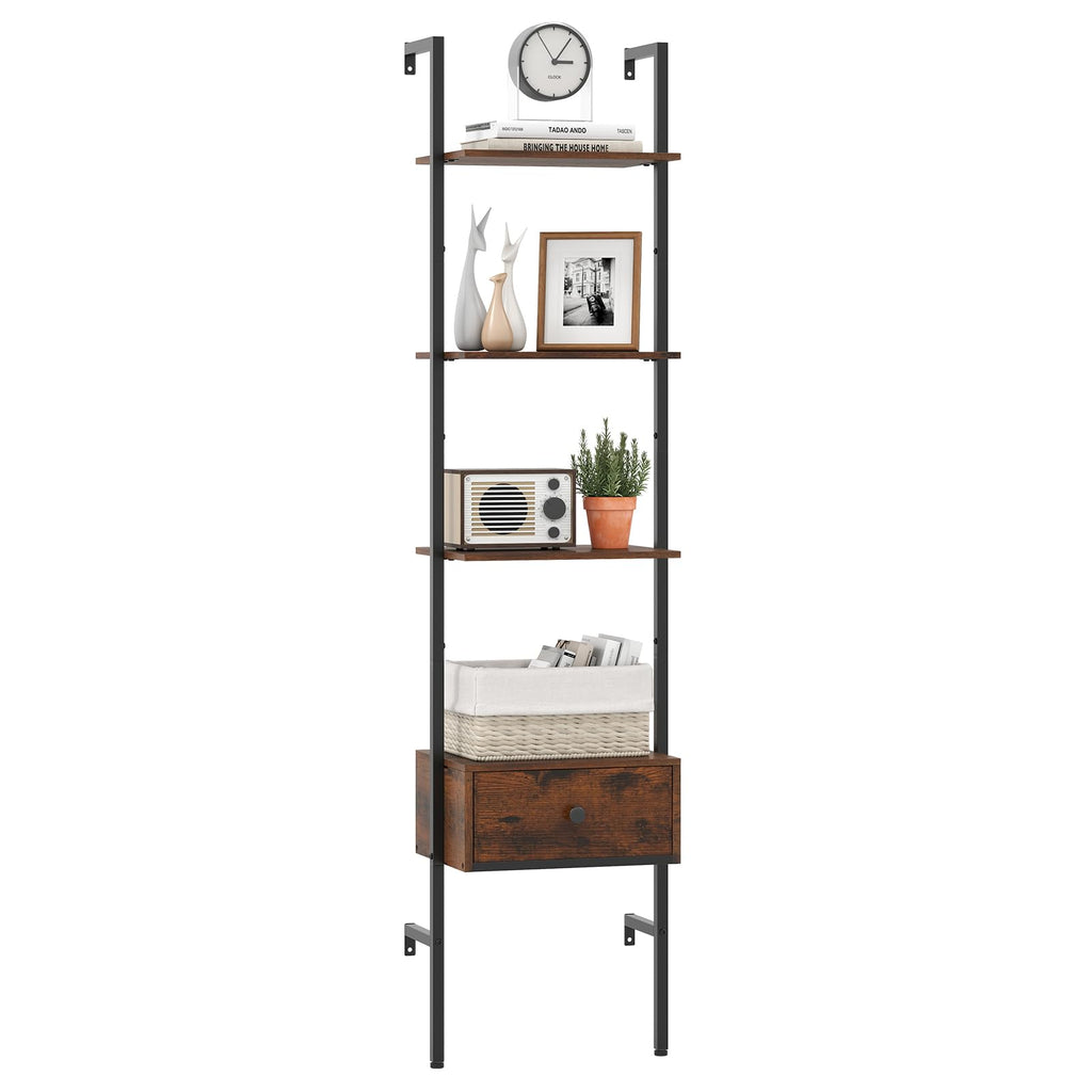 5-Tier Ladder Bookcase with Drawer K550