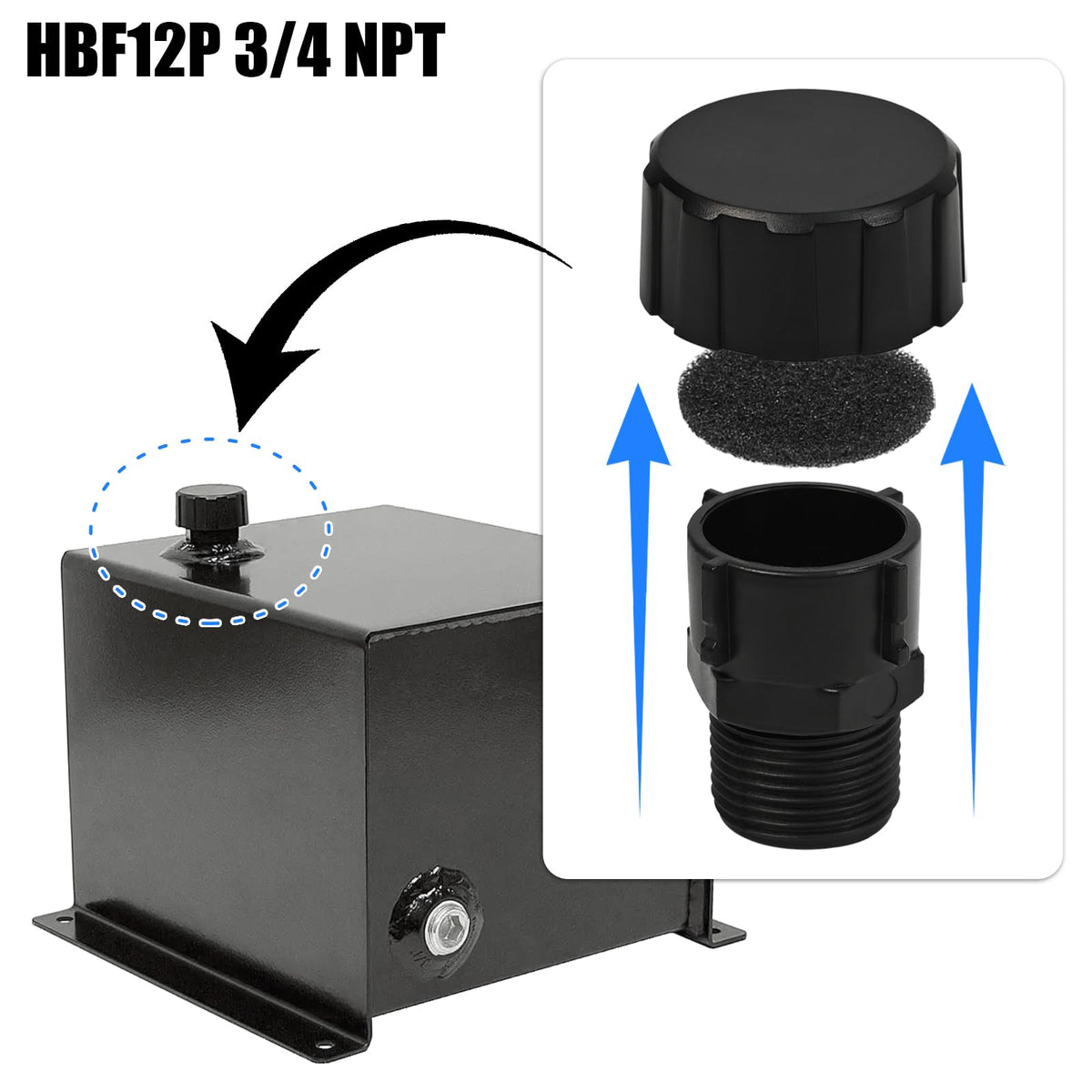 3/4 NPT Hydraulic Power Unit Poly Breather Cap 2 PCS T9304