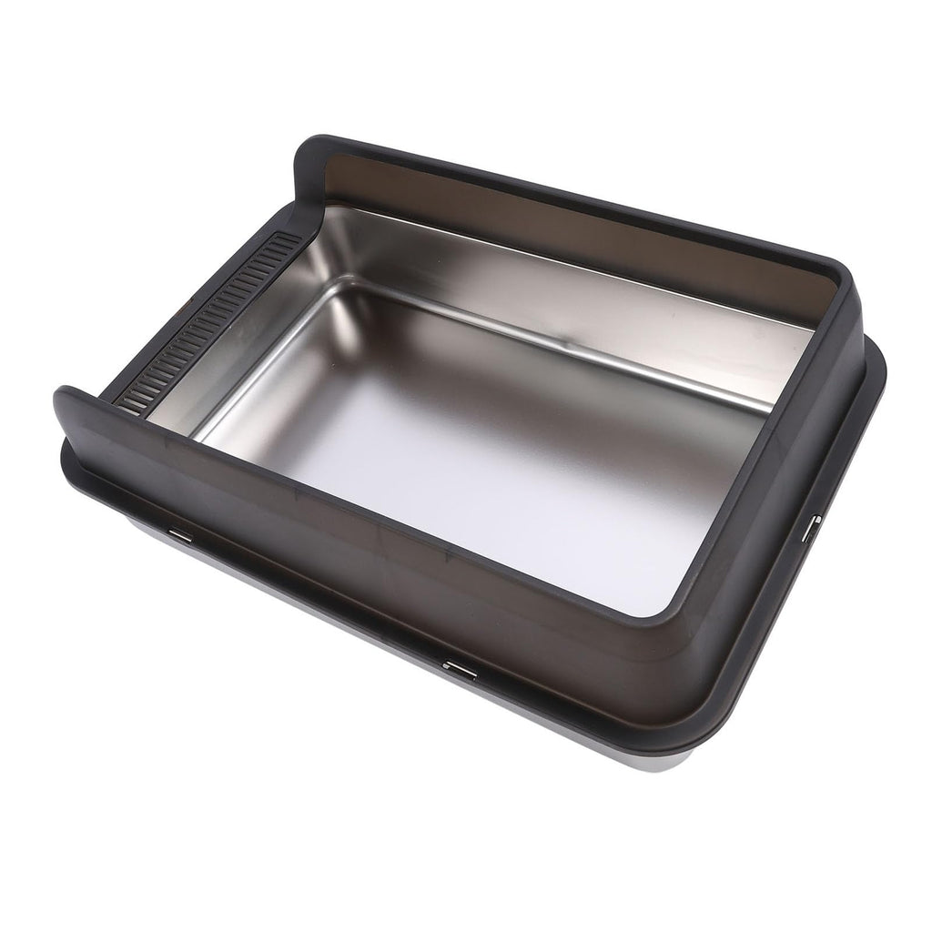 Stainless Steel Enclosed Cat Litter Box with Lid and Scoop A187095