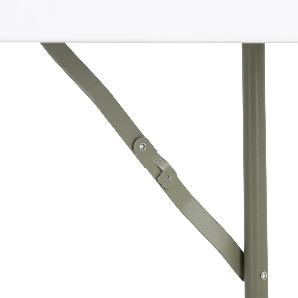 White Rectangular Blow-Molded Plastic Folding Training Table Q747845