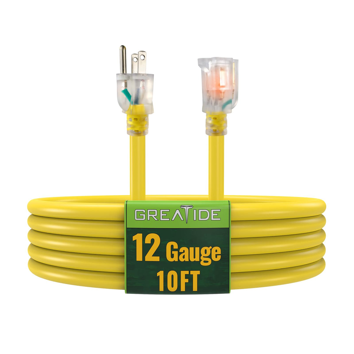 12 Gauge 10 FT Lighted End Outdoor Extension Cord A629113
