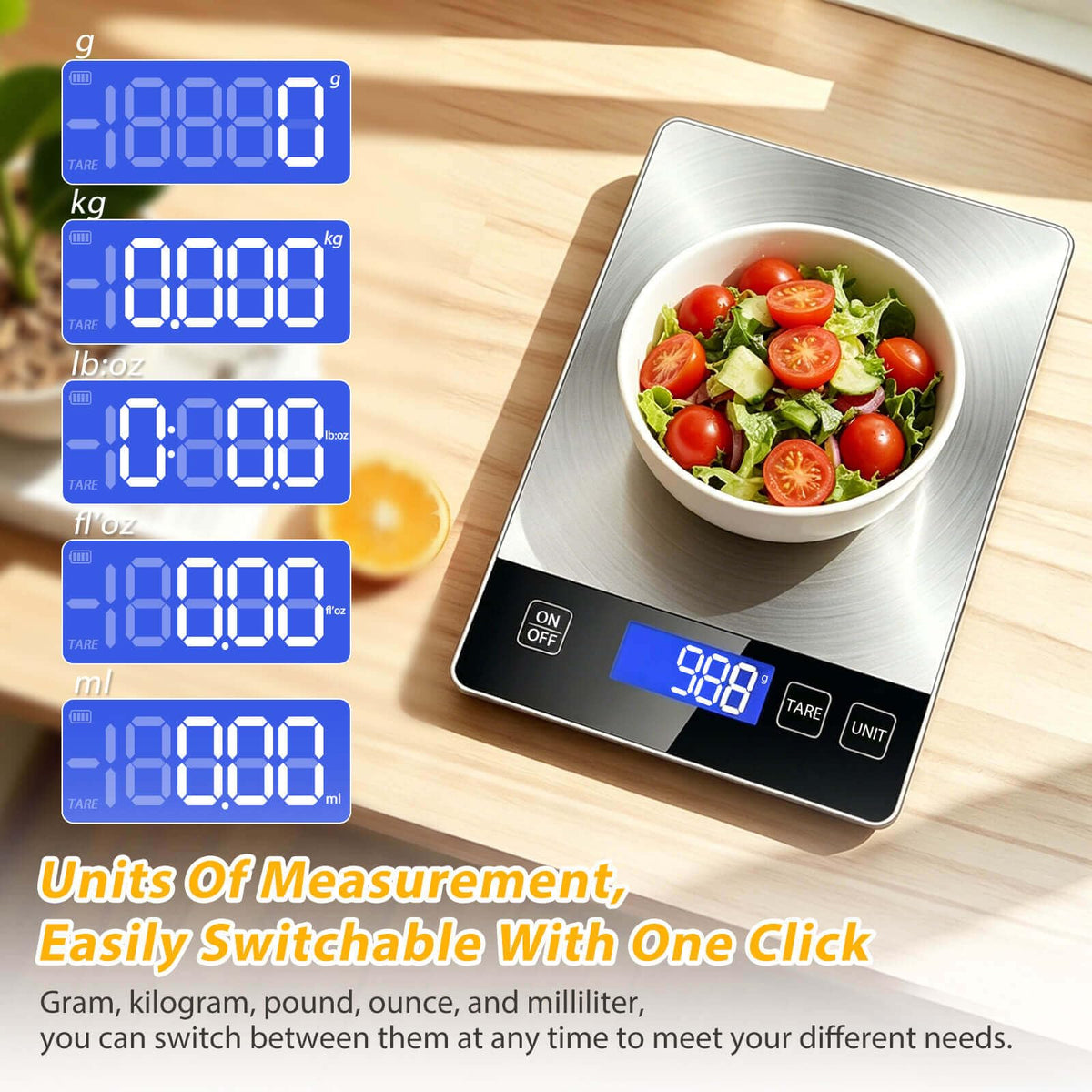 33lb Digital Stainless Steel Food Scale P203