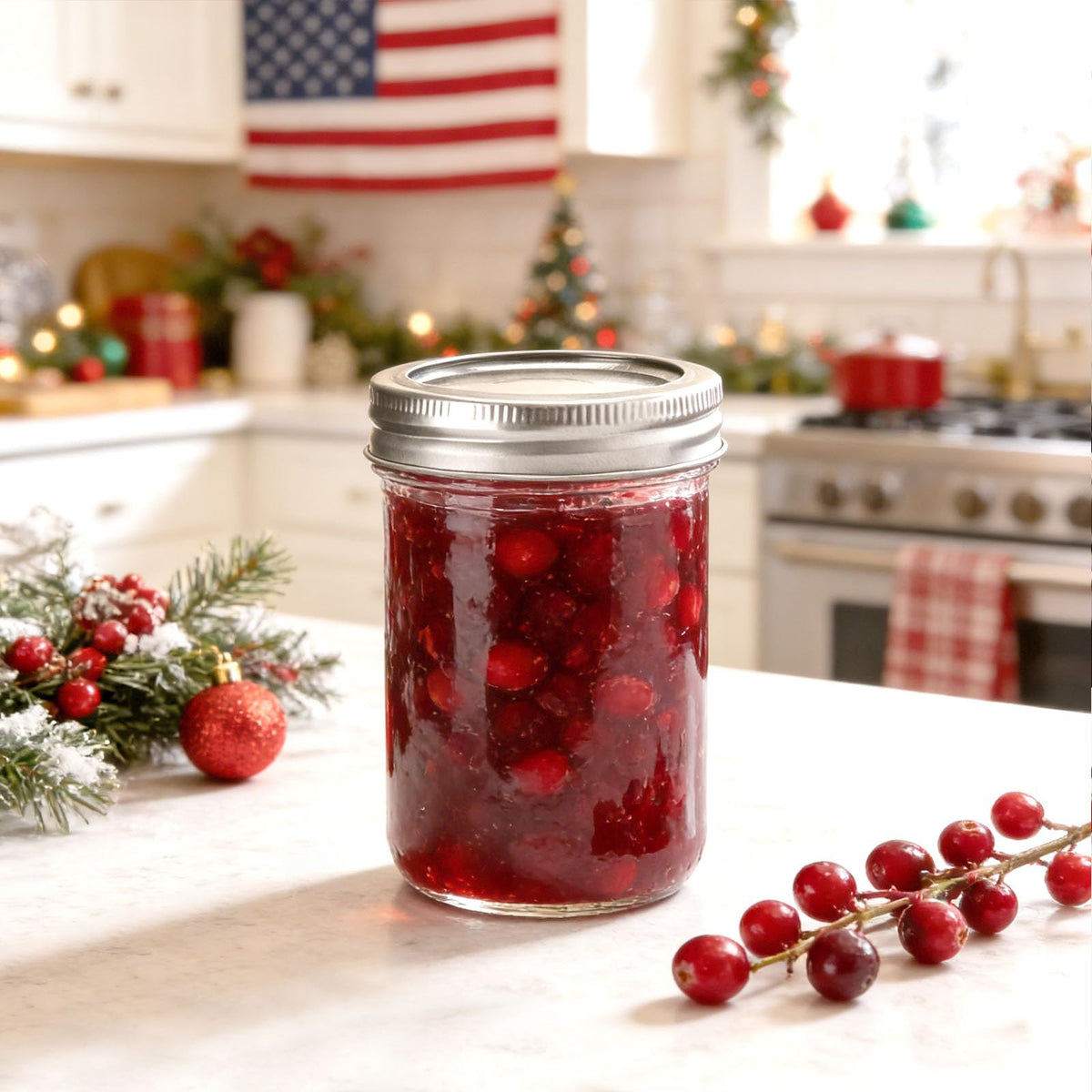 16 oz & 8 oz Clear Glass Mason Jars with Lids, Set of 18 F5714
