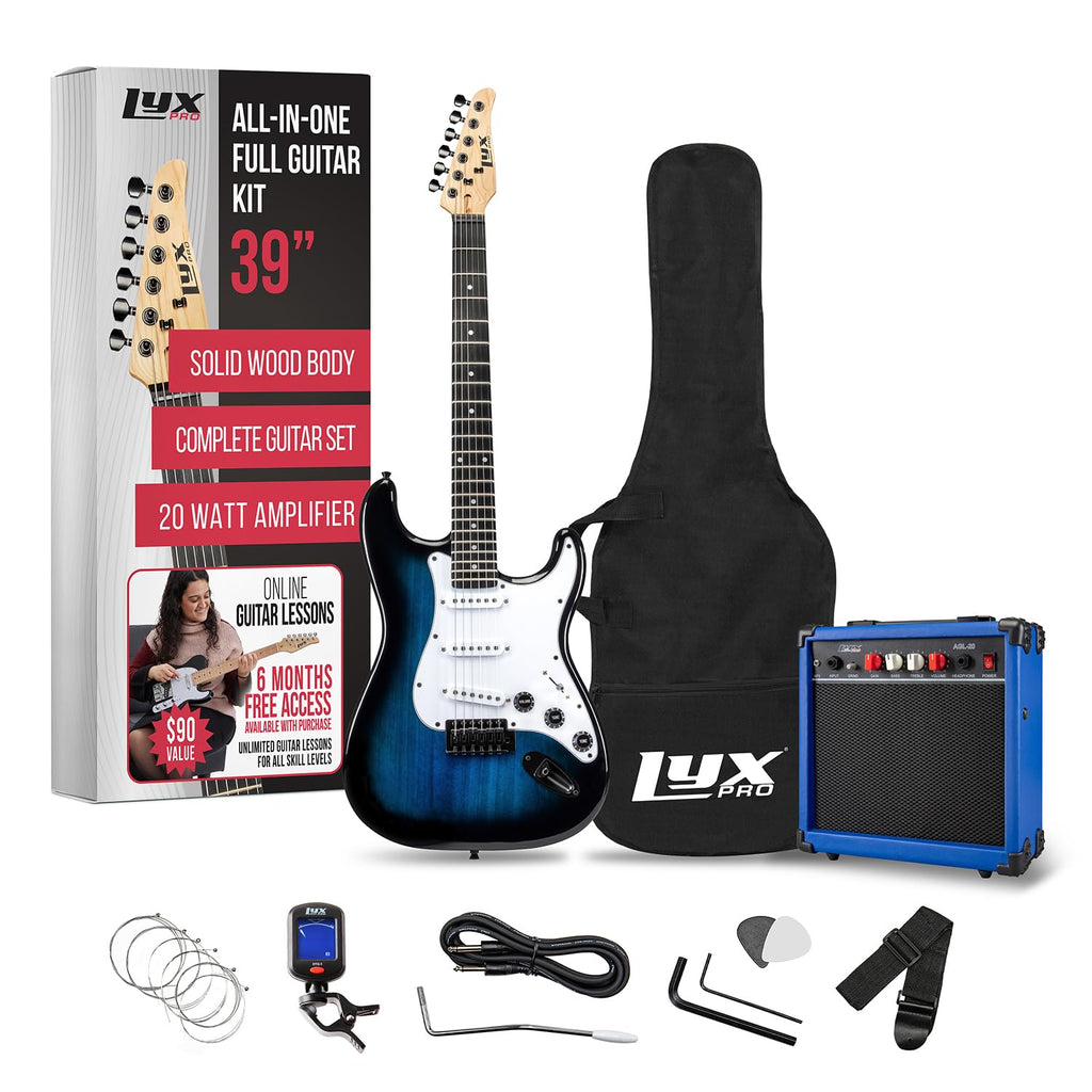 39 inch Electric Guitar Kit with Amplifier Blue H3533