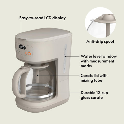 12-Cup Programmable Coffee Maker with Glass Carafe J883