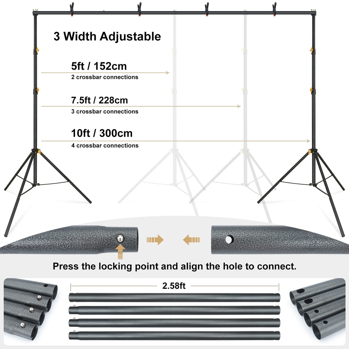 10x6.5ft Backdrop Stand Kit O56512