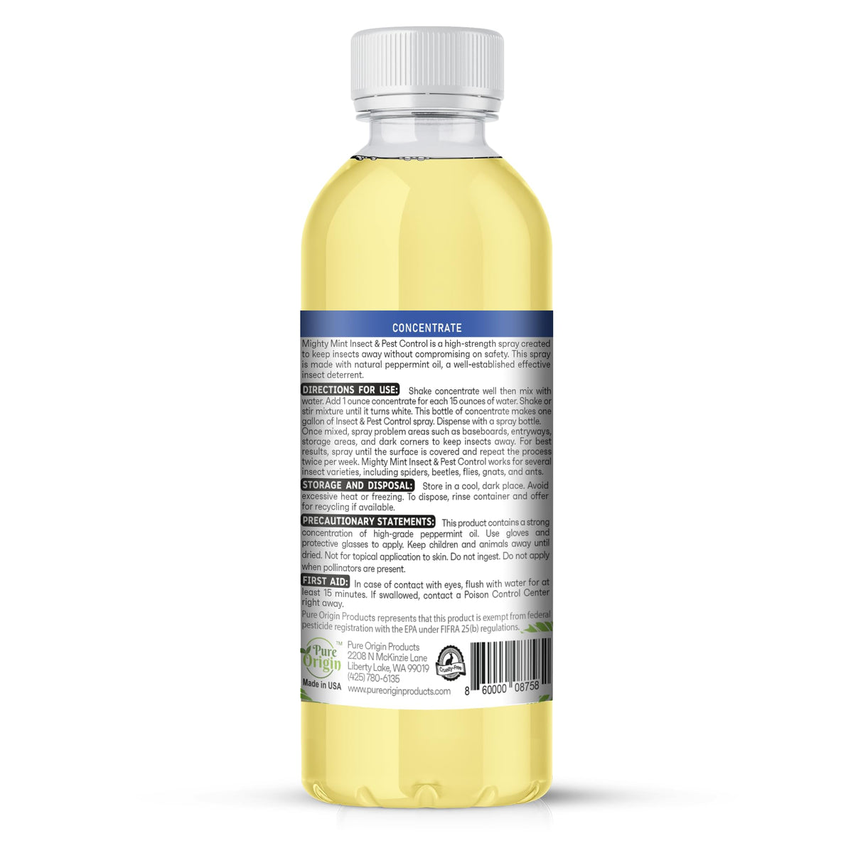 Peppermint Oil Insect Repellent Concentrate, 8 oz R67246
