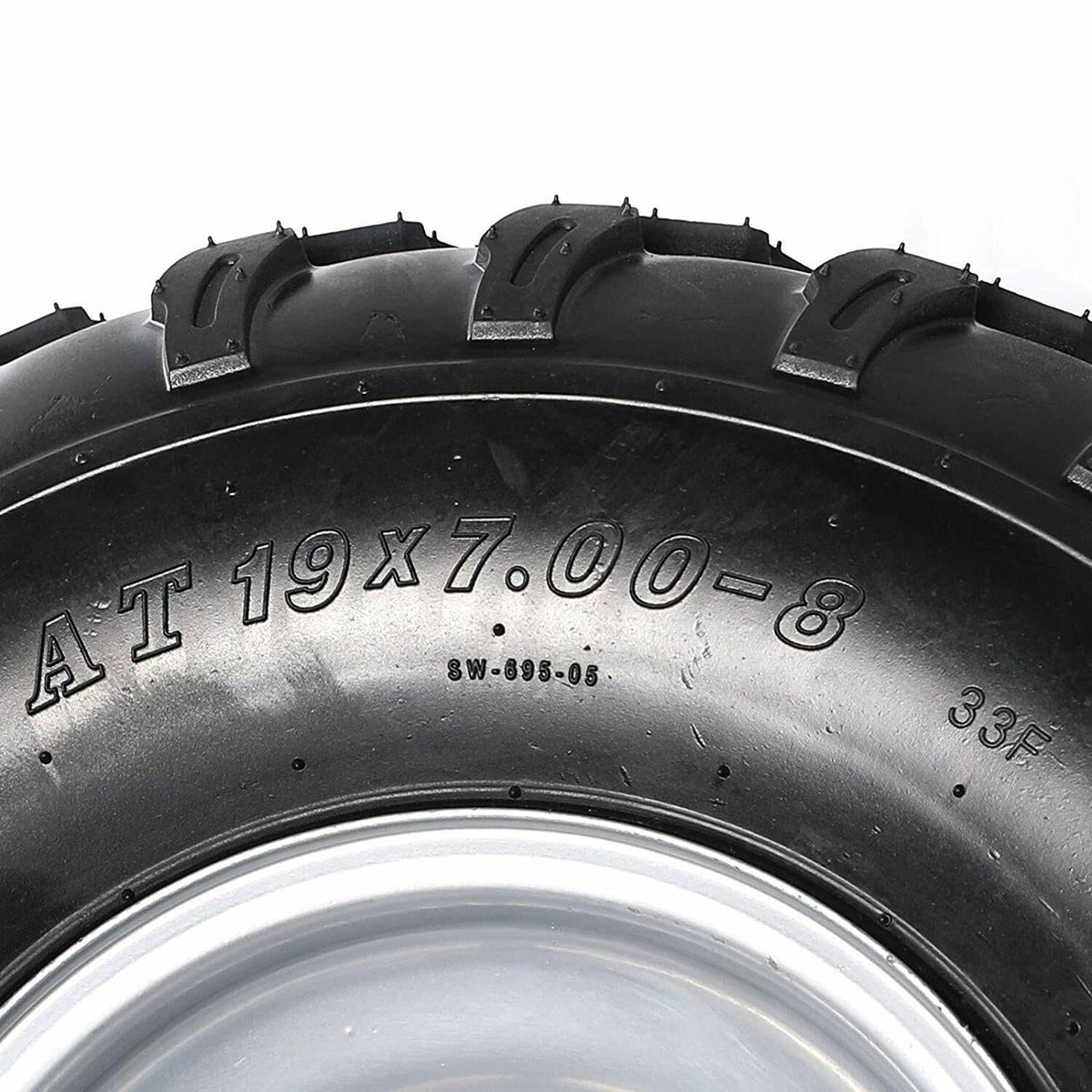 19x7-8 8 Inch All Terrain Tubeless Tire Wheel Assembly 4 Pack U9891
