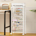 6 Drawers Rolling Utility Cart with Wooden Tabletop C288276