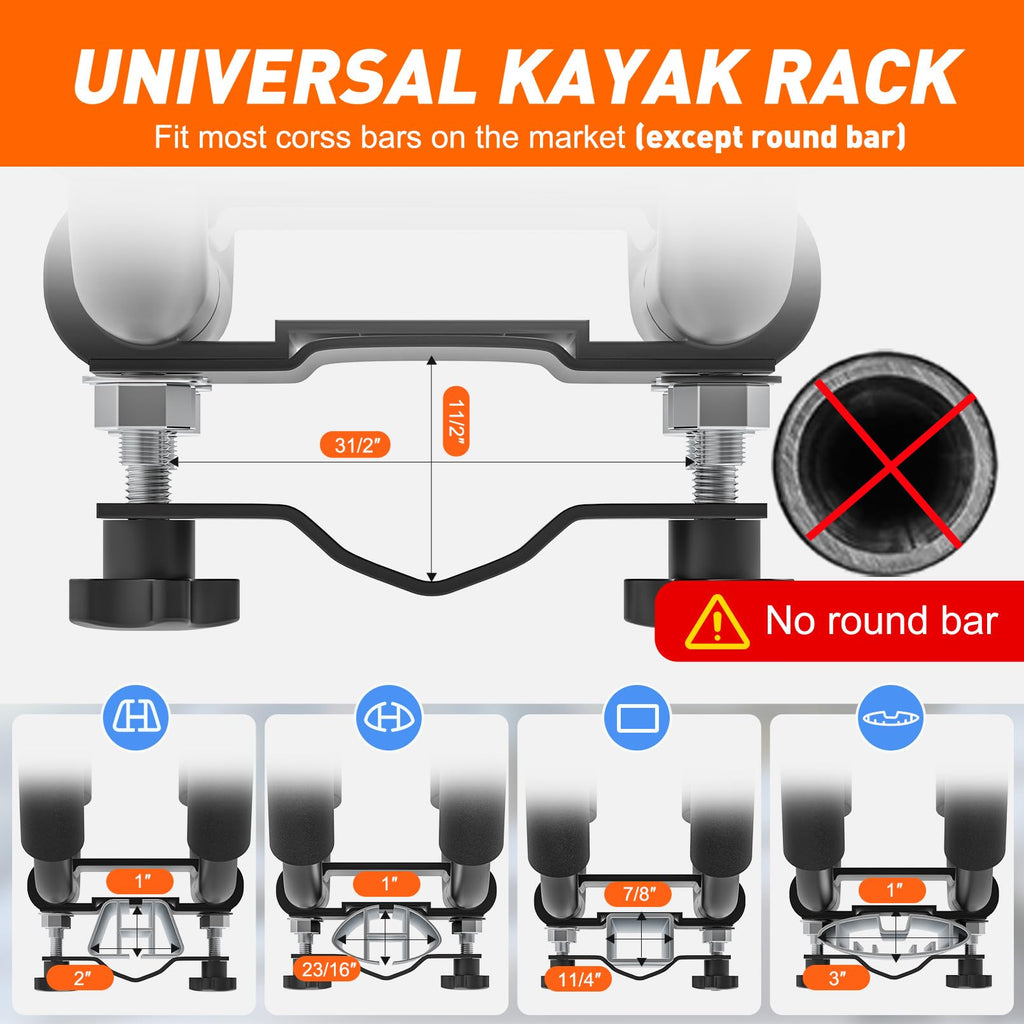 2 Pairs Kayak Carrier Racks X83919