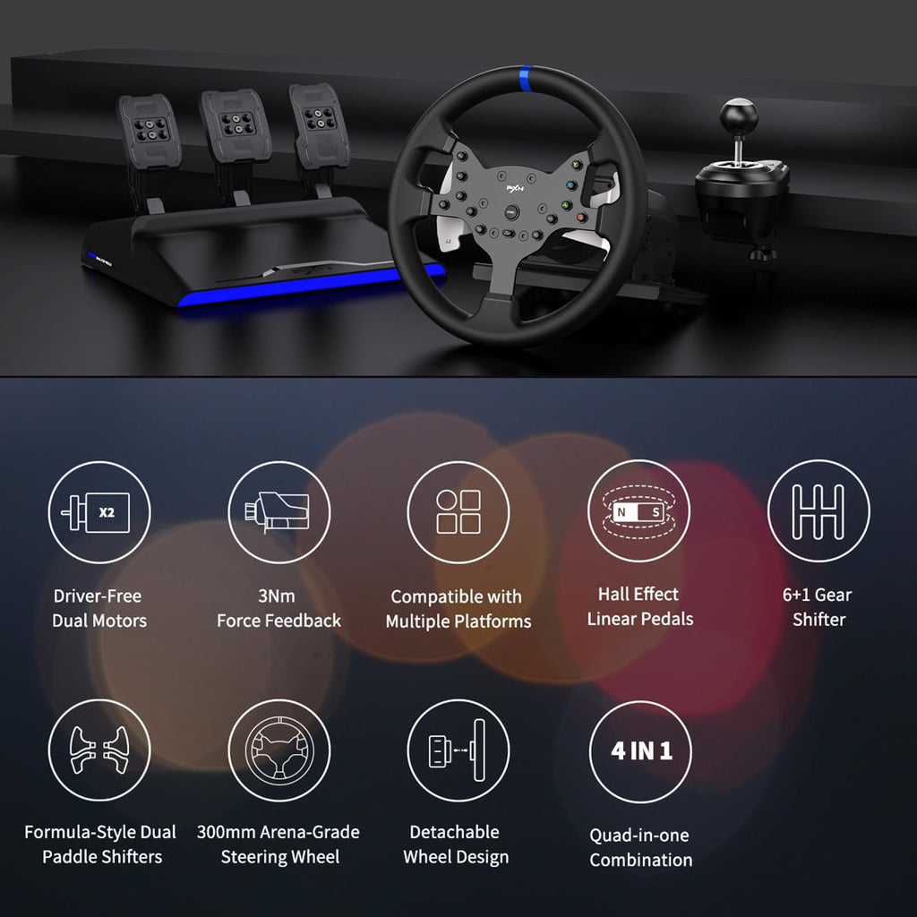 Force Feedback PC Racing Wheel J1622