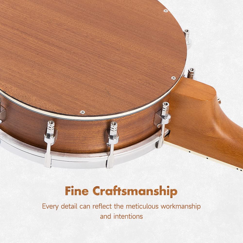 23" Sapele Wood Banjo Ukulele C48577