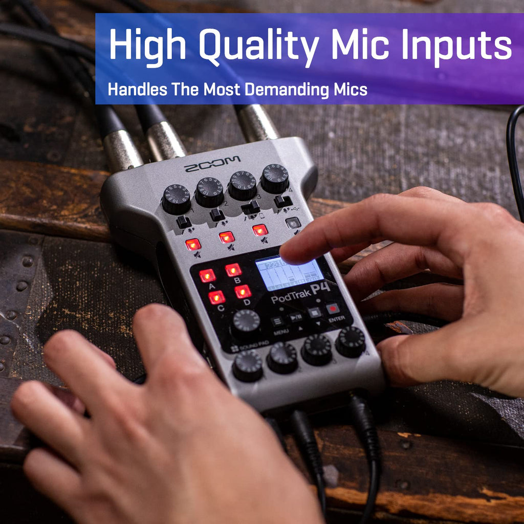 Podcast Recorder with 4 XLR Mic Inputs J383092