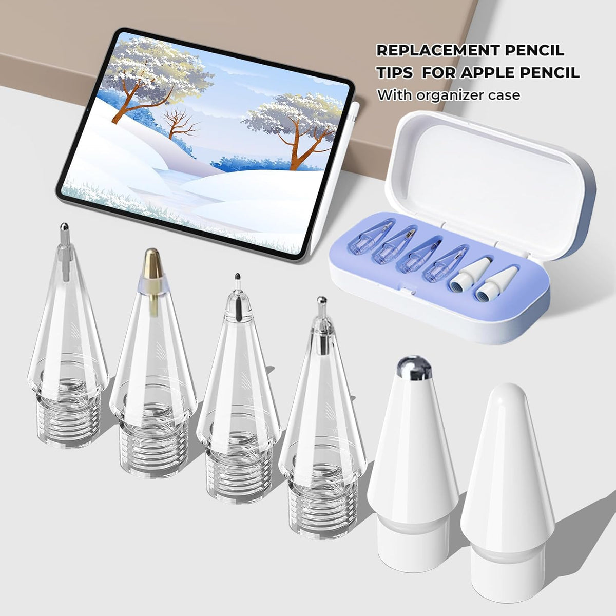 Replacement Pencil Tips with Case F62505