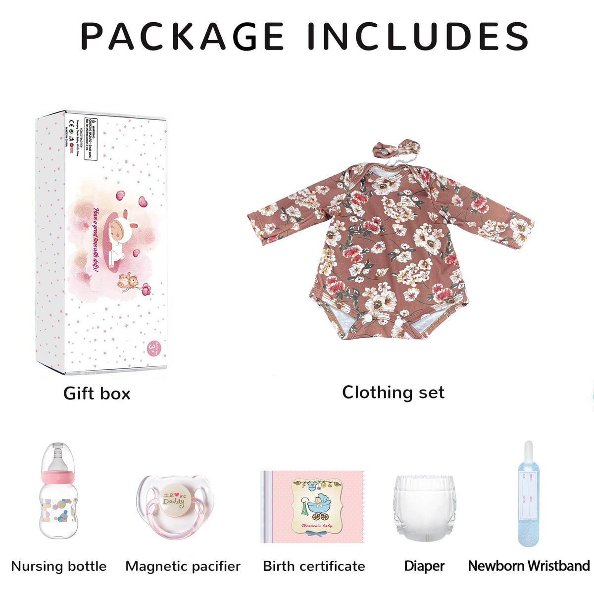 20 inch Lifelike Newborn Baby Dolls E151