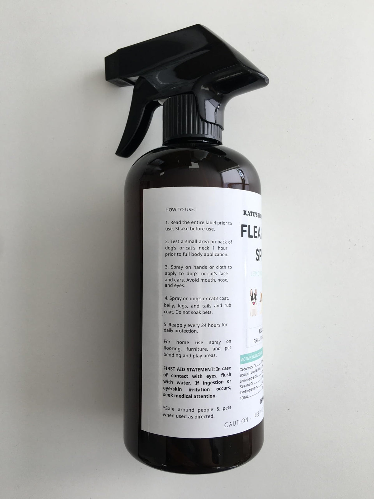 Flea and Tick Spray for Dogs & Cats 16oz T50955