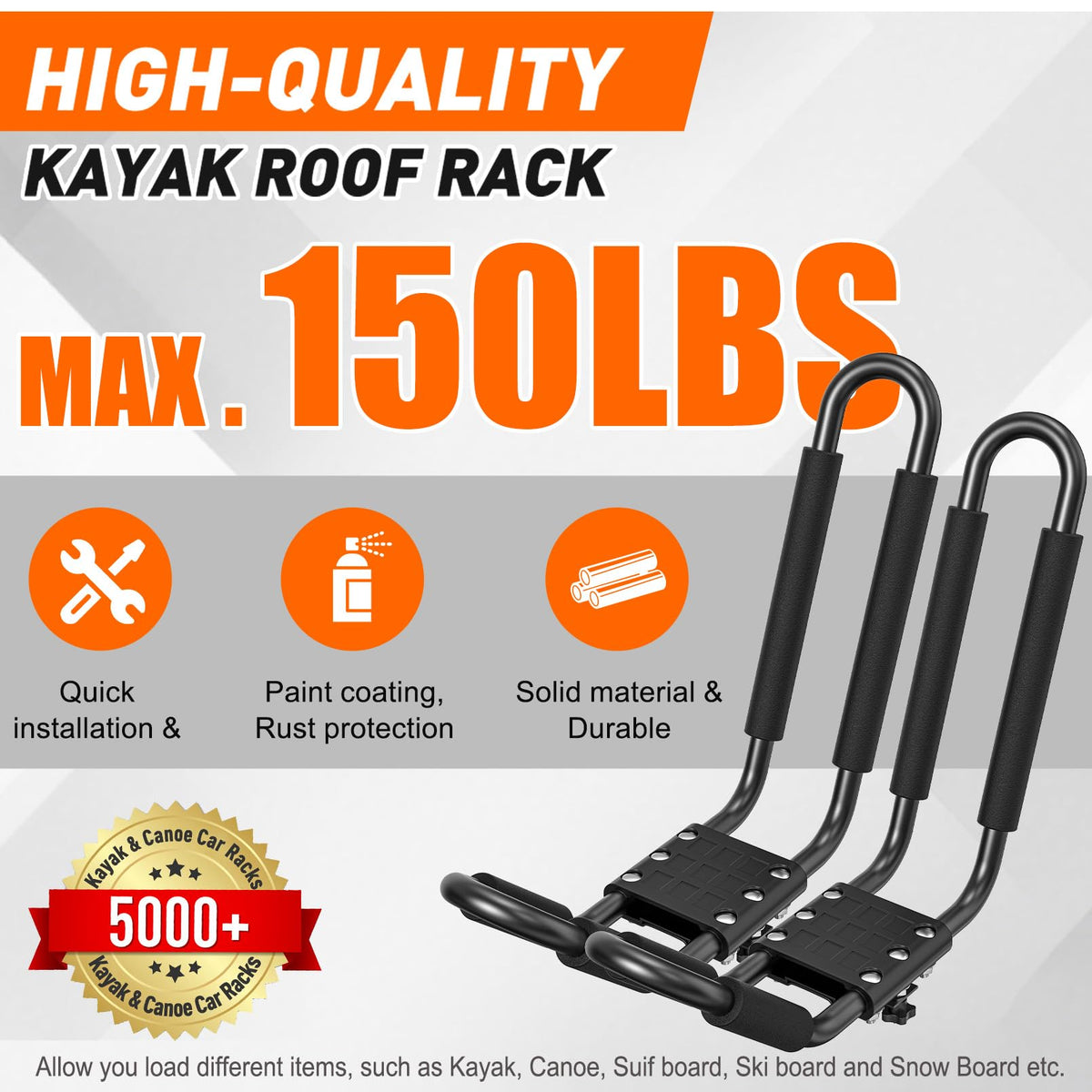 2 Pairs Kayak Carrier Racks X83919