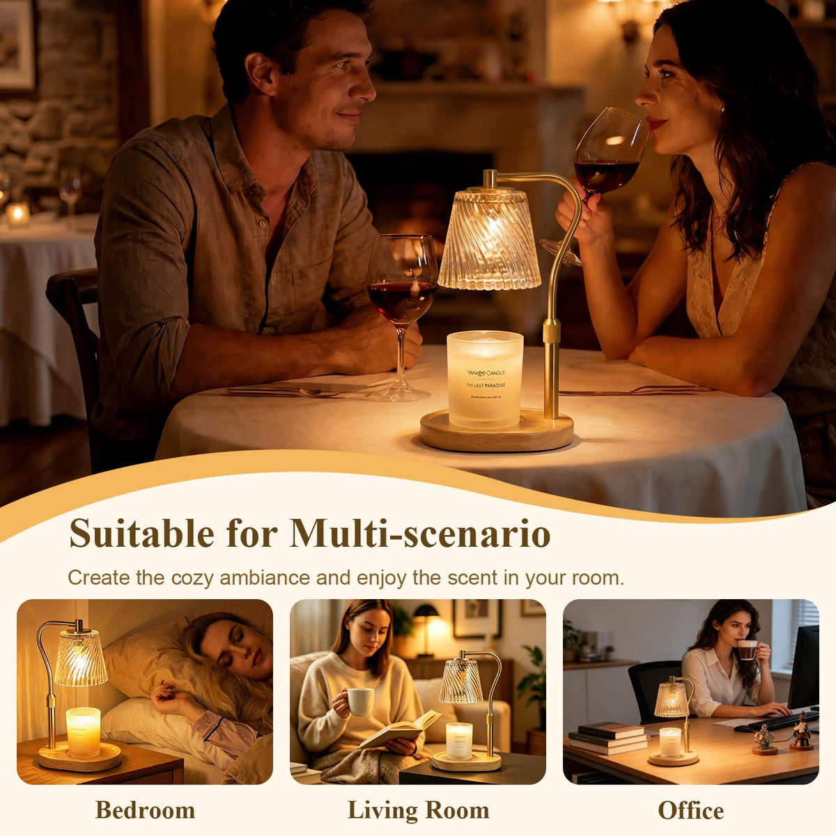 Candle Warmer Lamp with Timer and Dimmable K574