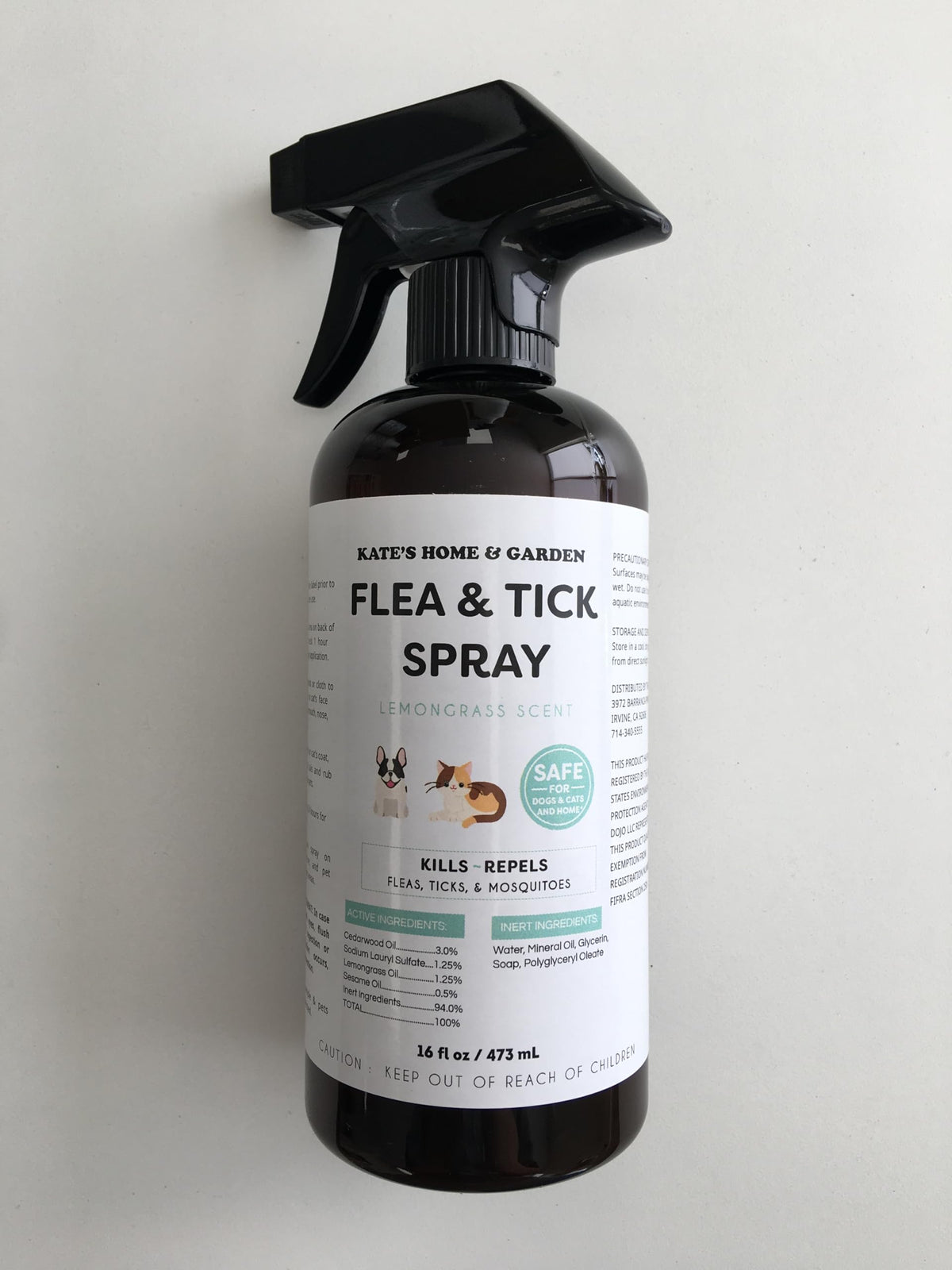 Flea and Tick Spray for Dogs & Cats 16oz T50955