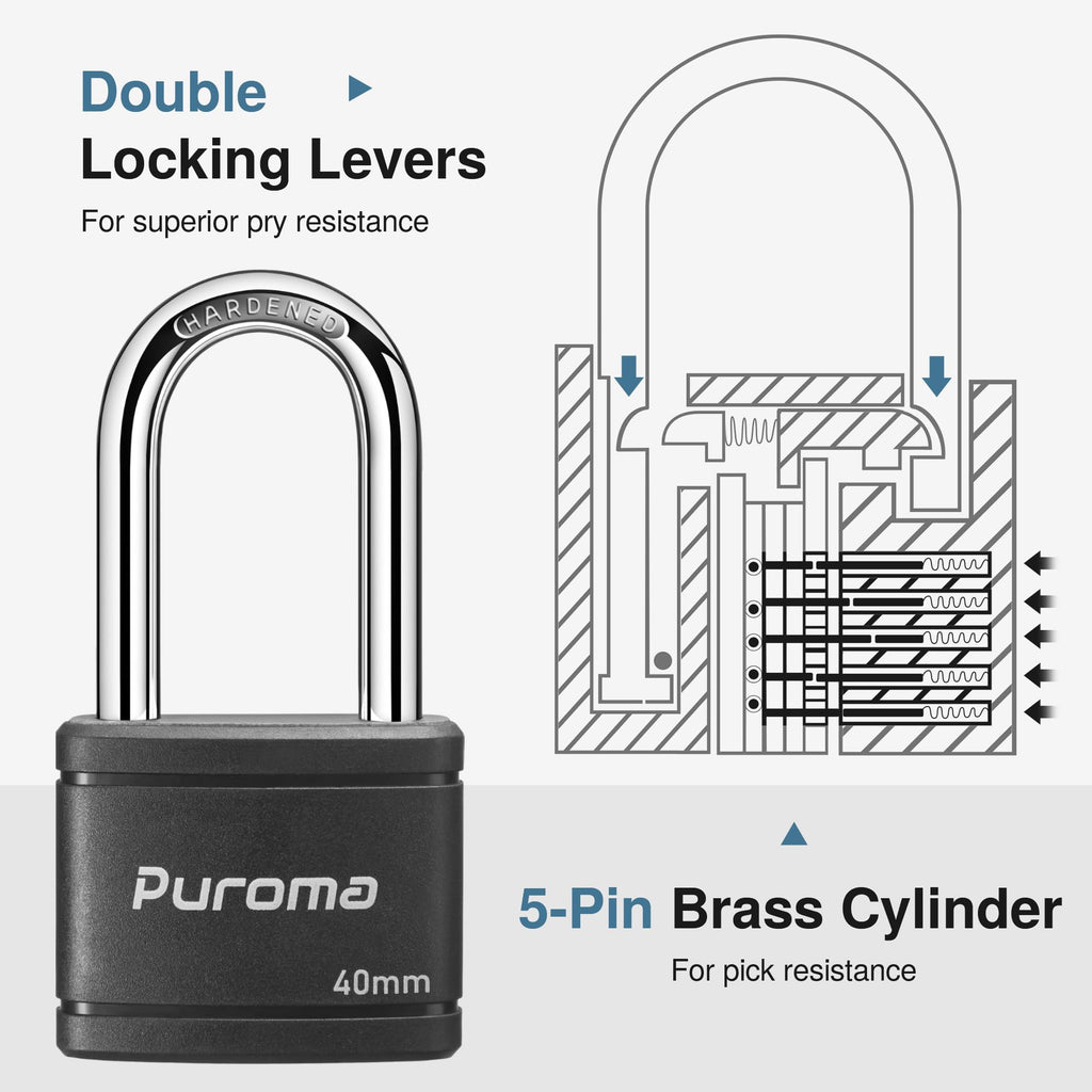 4 Keyed Padlock 6 Keys Alike 40mm N19749