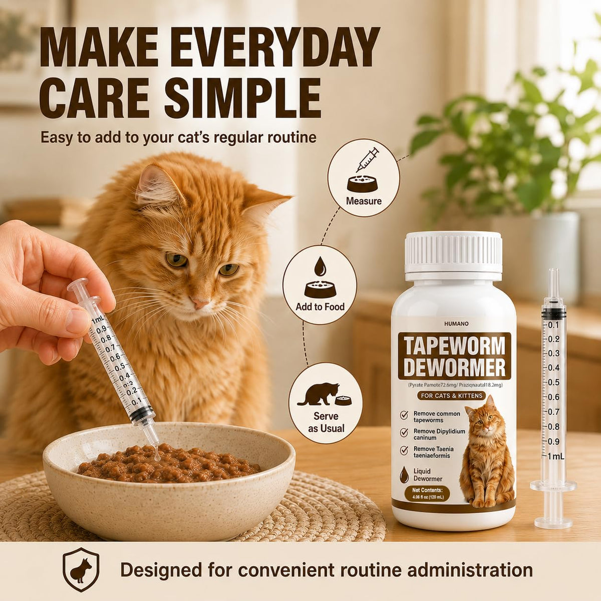 Broad Spectrum Cat Tapeworm Dewormer R7506