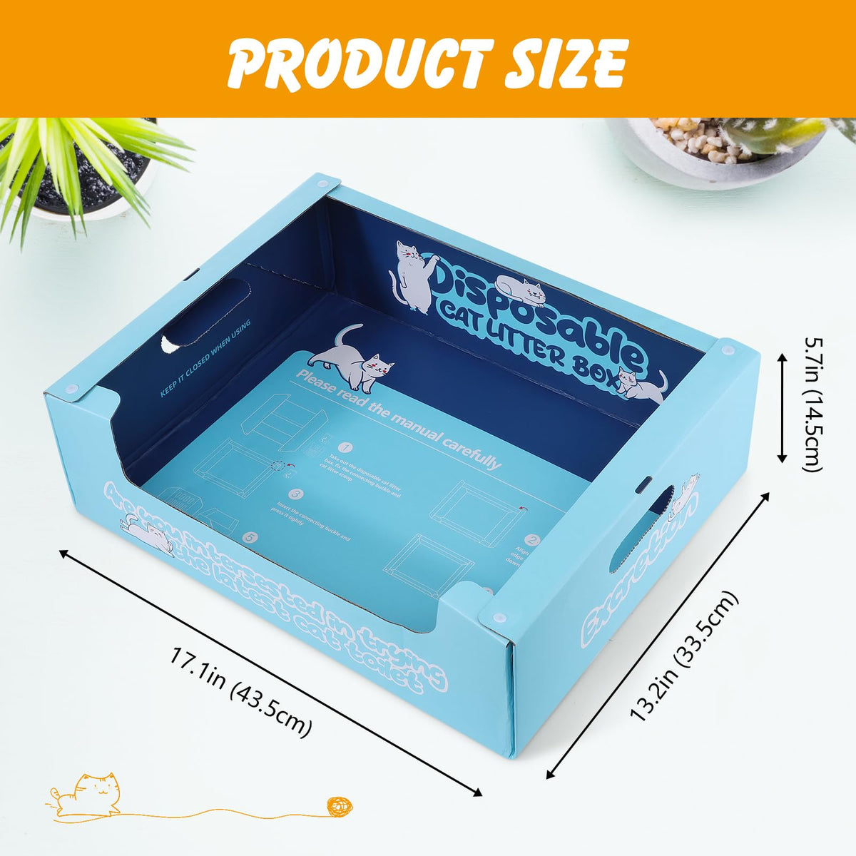 3 Pack Disposable Cat Litter Boxes N80625
