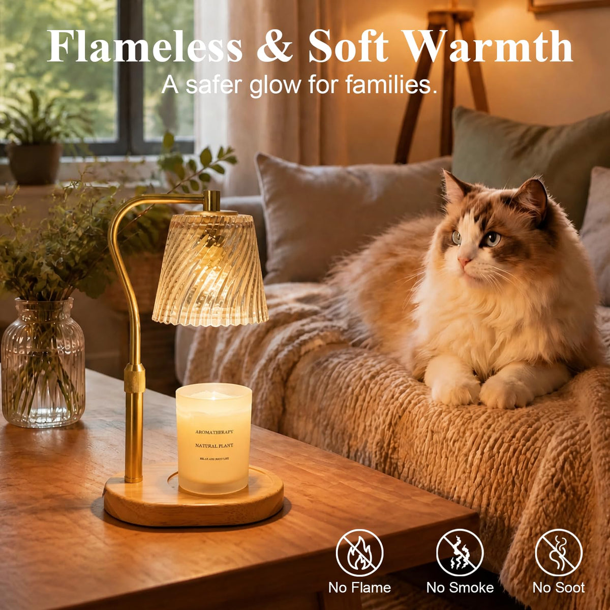 Candle Warmer Lamp with Timer and Dimmable K574