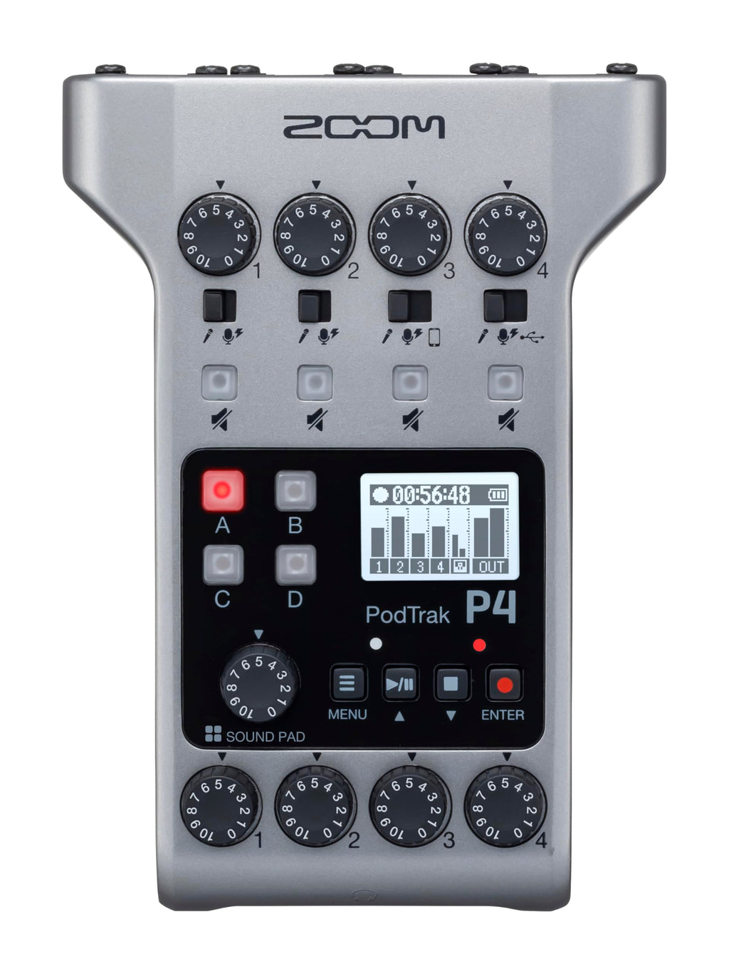 Podcast Recorder with 4 XLR Mic Inputs J383092