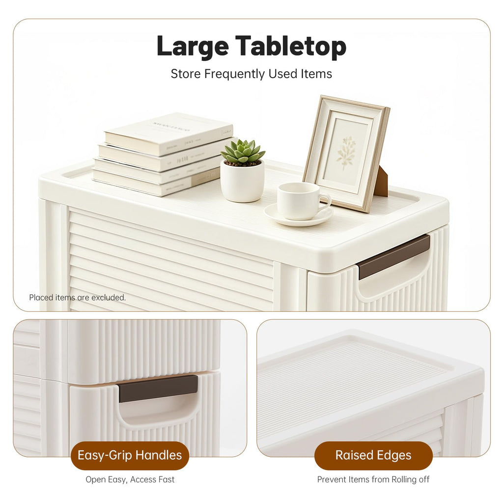 3 Drawers Narrow Plastic Storage Cabinet on Wheels Y20806