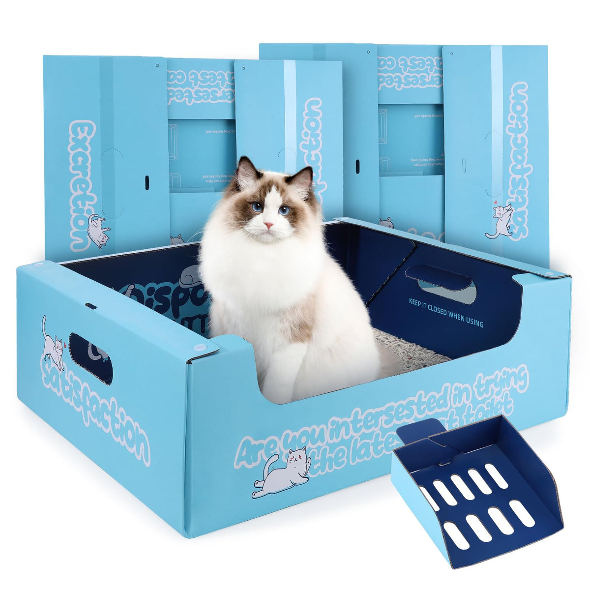3 Pack Disposable Cat Litter Boxes N80625